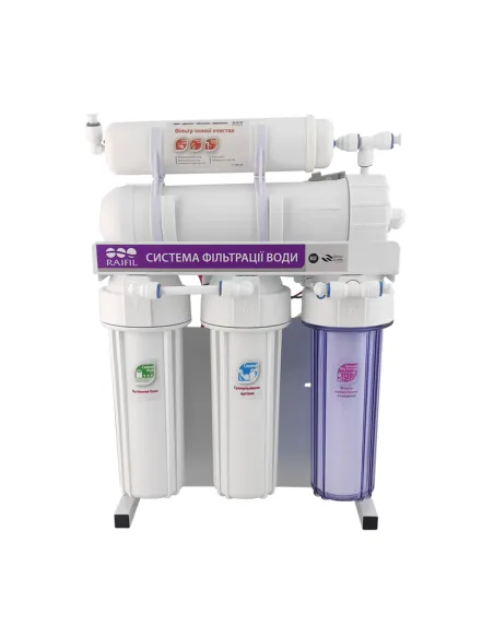 Высокопроизводительный фильтр обратного осмоса Raifil 600G-10 Slim 0.37 дюйма, на станине - 1