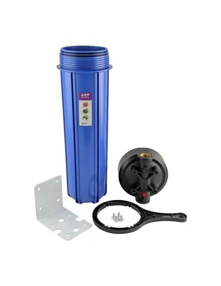 Фильтр колба Raifil Big Blue 1, 20 дюймов, синяя, без картриджа - 1