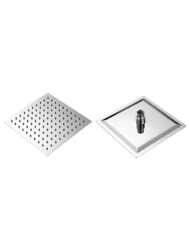Лейка для верхнего душа квадратная Globus Lux ST-0200-Q нержавеющая сталь, 200х200 мм - 3