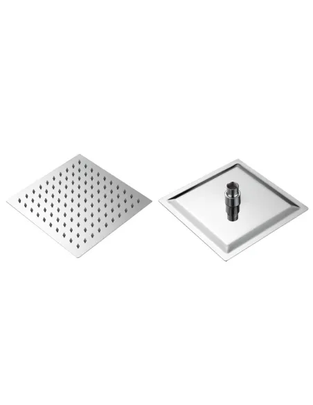 Лейка для верхнего душа квадратная Globus Lux ST-0200-Q нержавеющая сталь, 200х200 мм - 3