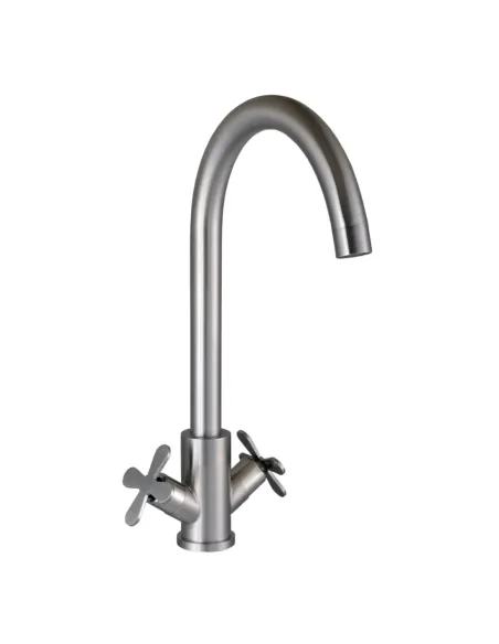 Смеситель для кухни двухвентильный Globus Lux Dukat-8 SD8-203 нержавеющая сталь - 1