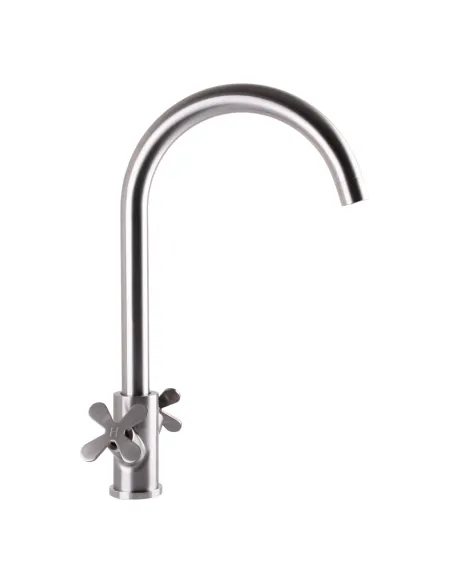 Смеситель для кухни двухвентильный Globus Lux Dukat-8 SD8-203 нержавеющая сталь - 3