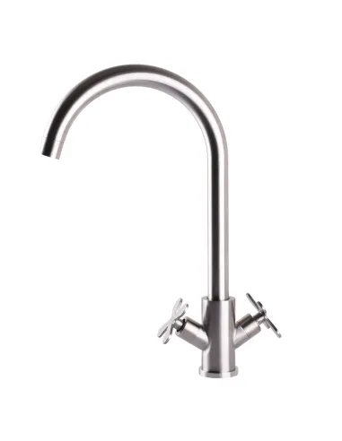 Смеситель для кухни двухвентильный Globus Lux Dukat-8 SD8-203 нержавеющая сталь - 4