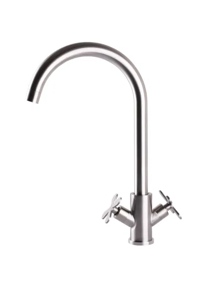 Смеситель для кухни двухвентильный Globus Lux Dukat-8 SD8-203 нержавеющая сталь - 4