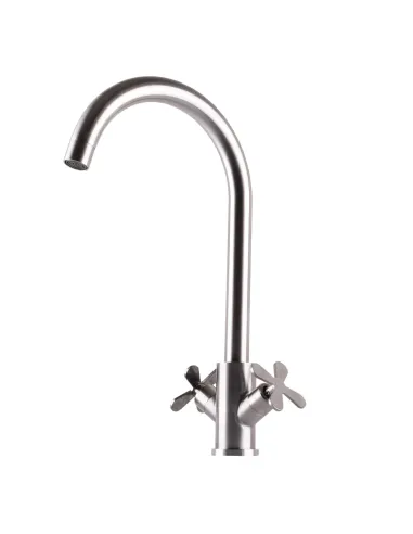 Смеситель для кухни двухвентильный Globus Lux Dukat-8 SD8-203 нержавеющая сталь - 6