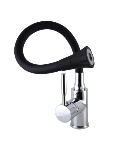 Смеситель для кухни Globus Lux Solly GLLR-0203SA-B01, черный гибкий излив с душевой насадкой - 2