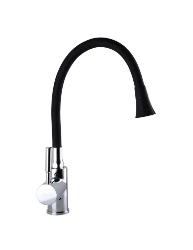 Смеситель для кухни Globus Lux Solly GLLR-0203SA-B01, черный гибкий излив с душевой насадкой - 5
