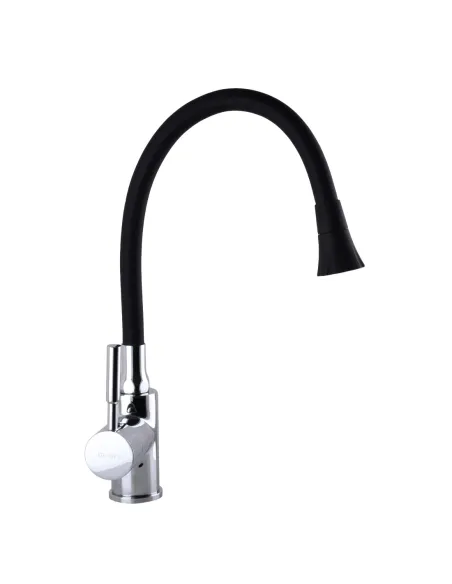 Смеситель для кухни Globus Lux Solly GLLR-0203SA-B01, черный гибкий излив с душевой насадкой - 5