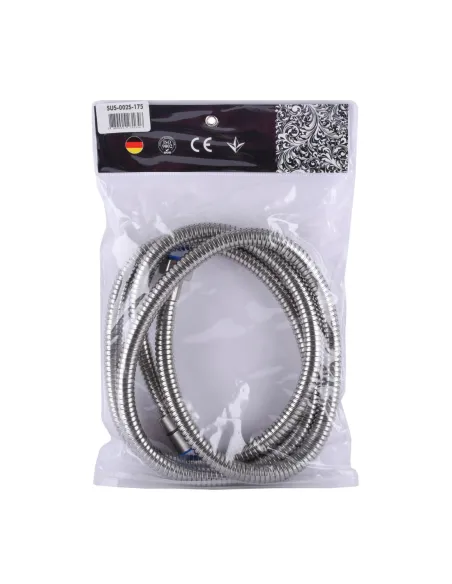 Шланг для душа Globus Lux SUS-002S-175, хром, 175 см длина - 1