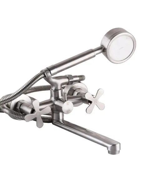 Смеситель для ванны Globus Lux Dukat-8 SD8-102N нержавеющая сталь, двухвентильный - 2