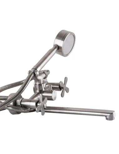 Смеситель для ванны Globus Lux Dukat-8 SD8-102N нержавеющая сталь, двухвентильный - 3