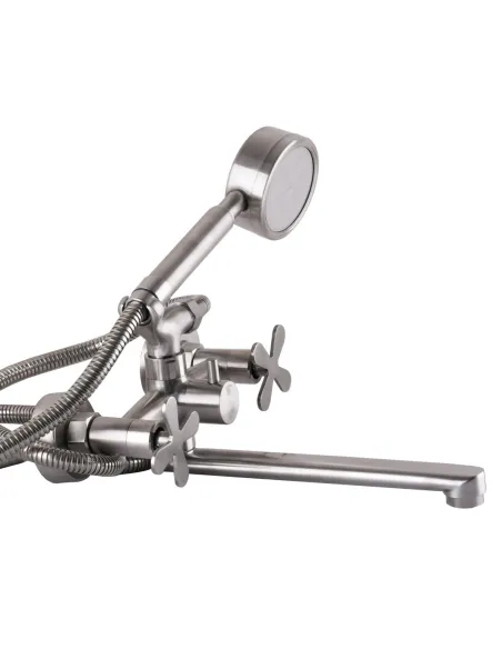 Смеситель для ванны Globus Lux Dukat-8 SD8-102N нержавеющая сталь, двухвентильный - 3