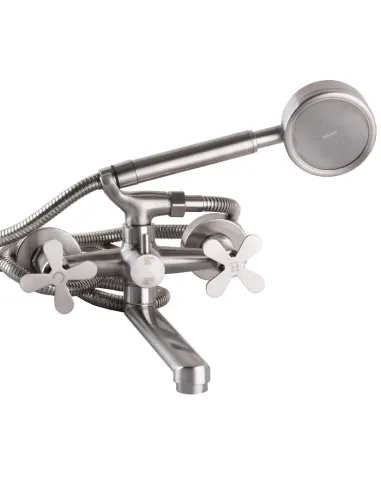 Смеситель для ванны Globus Lux Dukat-8 SD8-102N нержавеющая сталь, двухвентильный - 4