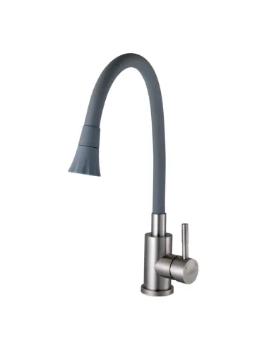 Смеситель для кухни Globus Lux Alpen SBT1-203SA-G03, серый гибкий излив с душевой насадкой - 3