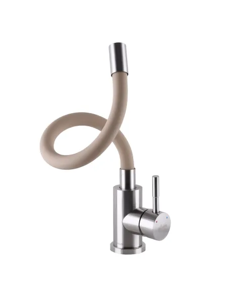 Смеситель для кухни Globus Lux Alpen SUS-203S-BG15, бежевый гибкий излив с душевой насадкой - 2