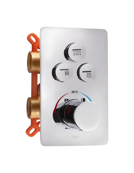 Змішувач для душу термостатичний Q-Tap Votice 6443T105NKC, прихований монтаж - 1