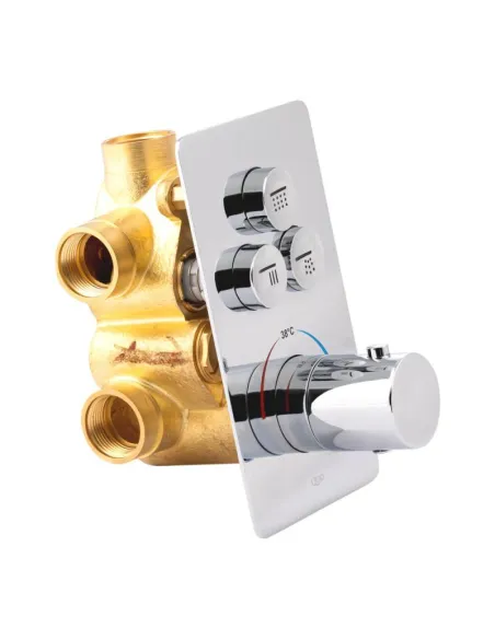 Змішувач для душу термостатичний Q-Tap Votice 6443T105NKC, прихований монтаж - 3