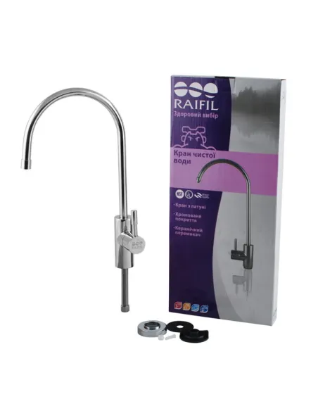Кран для очищенной воды Raifil Slim F-09 с длинной резьбой - 1