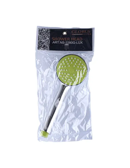 Лейка для душа ручная Globus Lux NS-2280G-P зеленая, один режим, пластик - 2