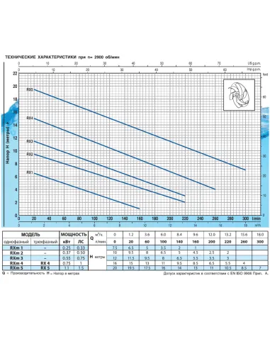 Дренажний насос Pedrollo RXm 5, 1.5 кВт, з вимикачем поплавця - 2