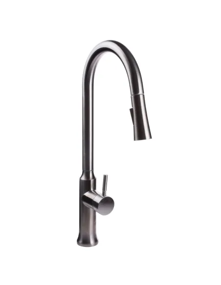 Змішувач для кухні Globus Lux Alpen SBT1-2033, витяжний, з душовою лійкою, нержавіюча сталь, на гайці - 2