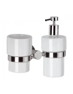 Дозатор для жидкого мыла со Стакан для ванной комнатыом Remer Minimal MI 18 Inox - 1
