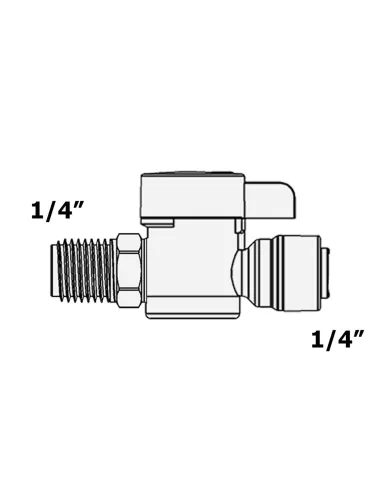 Кран-переключатель шаровый Raifil 1825-К, 0.25 дюйма - 3