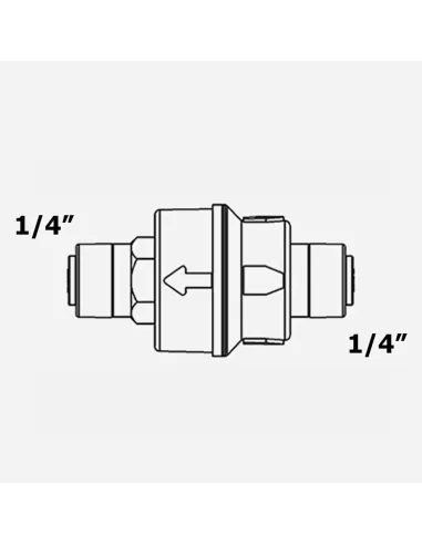 Редуктор давления Raifil 1830-С 0,25 дюйма, нерегулируемый - 3