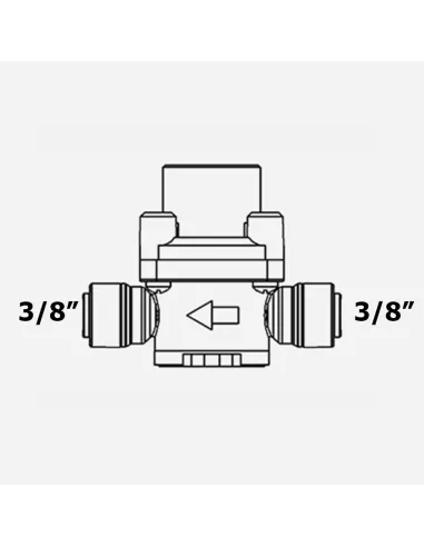 Редуктор для регулировки давления Raifil 1830-В 0,37 дюйма - 3