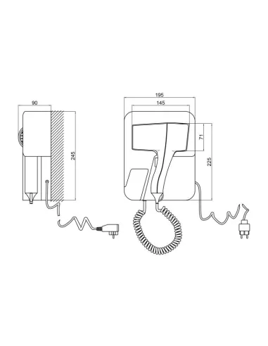 Фен настенный для ванной Q-Tap F1200RNP 1200 Вт - 2