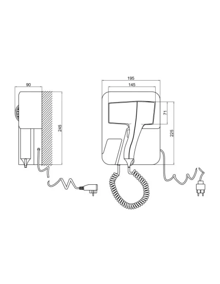 Фен настенный для ванной Q-Tap F1200RNP 1200 Вт - 2