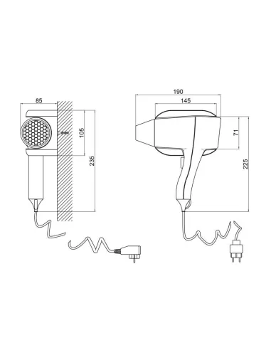 Настінний фен для ванної Q-Tap F1200ROP 1200 Вт - 2