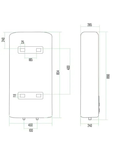 Бойлер Thermo Alliance DT50V20G(PD)/2 50 л, 2 кВт, мокрый тэн - 2