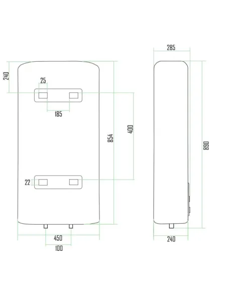 Бойлер Thermo Alliance DT50V20G(PD)/2 50 л, 2 кВт, мокрый тэн - 2
