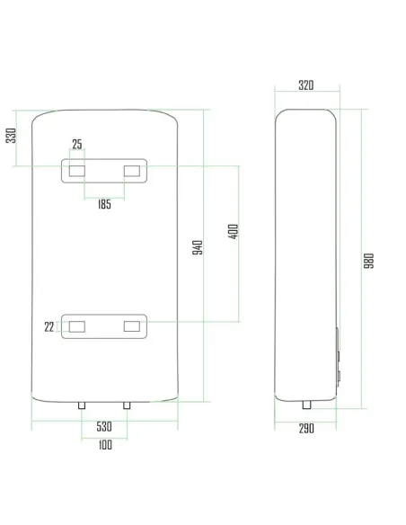 Бойлер Thermo Alliance DT80V20G(PD)/2 80 л, 2 кВт, мокрый тэн - 2