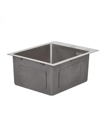 Миття кухонне металеве прямокутне Lidz Brush H6050 3.0/0.8 мм з дозатором для рідкого мила - 4