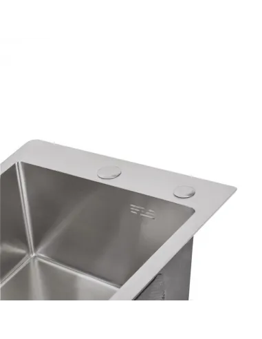 Миття кухонне металеве прямокутне Lidz Brush H6050 3.0/0.8 мм з дозатором для рідкого мила - 6