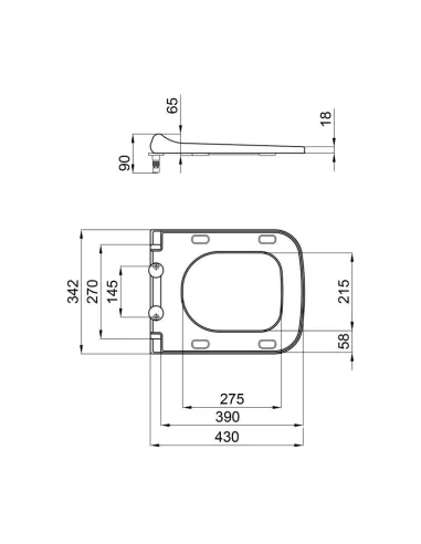 Сиденье для унитаза Q-Tap Tern с микролифтом Slim Duroplast QT99HY2238W - 2