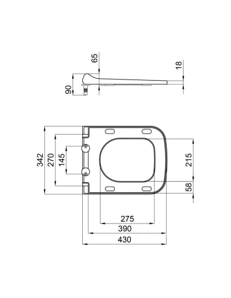Сиденье для унитаза Q-Tap Tern с микролифтом Slim Duroplast QT99HY2238W - 2