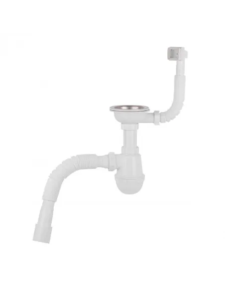 Сифон для кухонного миття Lidz EURO WHI 60 05 M001 01, 756 мм - 1