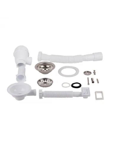 Сифон для кухонного миття Lidz EURO WHI 60 05 M001 01, 756 мм - 3