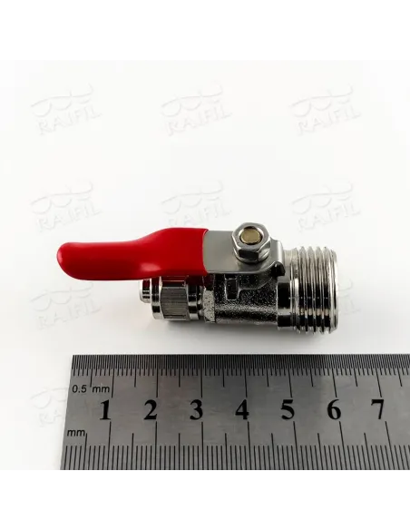 Кран шаровый Raifil BV-3BC - 6MC8, 0.25х0.37 дюйма, латунь - 2