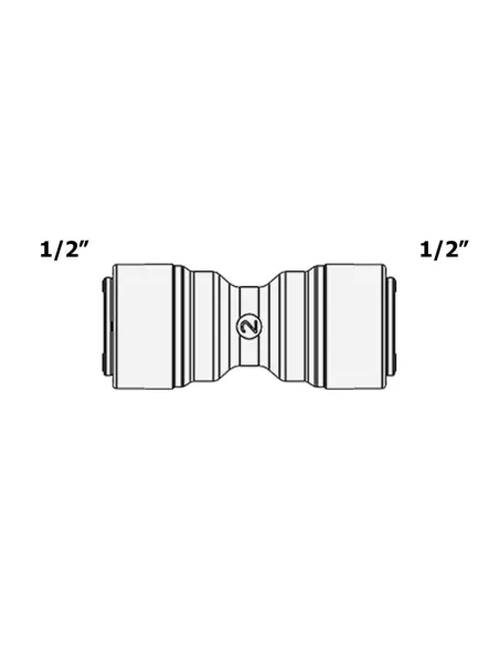 Фитинг прямой Raifil 1810-F 8U8, 0,5х0,5 дюйма - 3