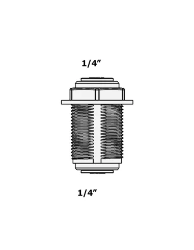 Фитинг прямой с перемычкой Raifil 1807-A 4BU4, 0,25х0,25 дюйма - 3