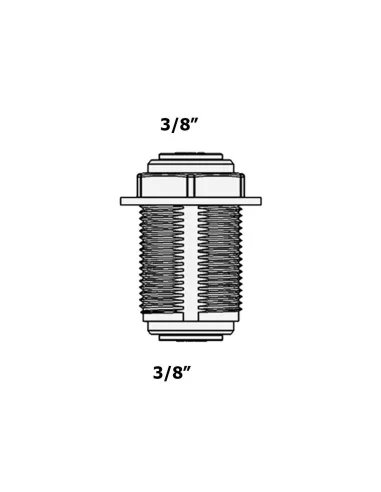 Фитинг прямой с перемычкой Raifil 1807-B 6BU6, 0,37х0,37 дюйма - 3