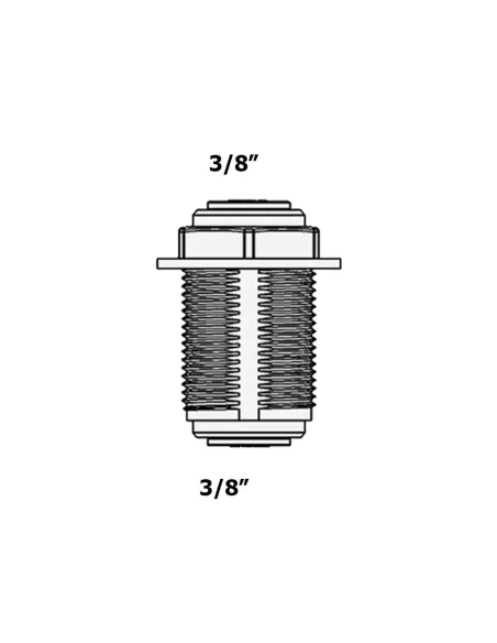 Фитинг прямой с перемычкой Raifil 1807-B 6BU6, 0,37х0,37 дюйма - 3