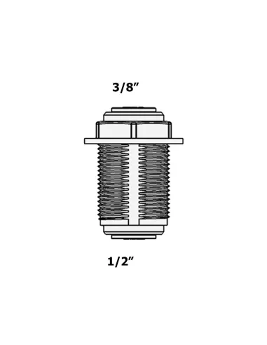 Фітинг прямий з перемичкою Raifil 1807-E 6ВU7-D, 0,37х0,5 дюйма - 3