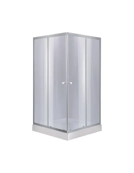 Душевая кабина с поддоном Lidz Wawel SC80x80.SAT.LOW.GR квадратная - 1