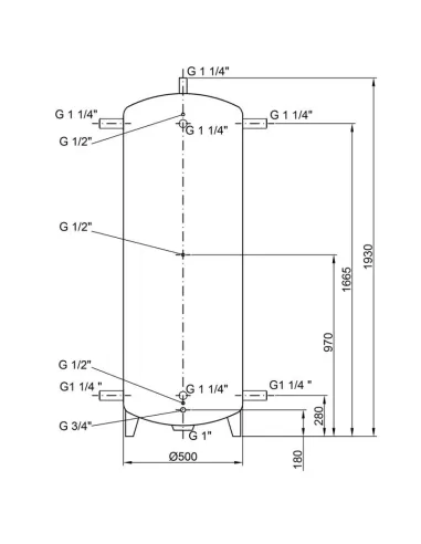 Теплоаккумулятор Thermo Alliance TA-ТАМ-00 350, 326 л, без изоляции - 2