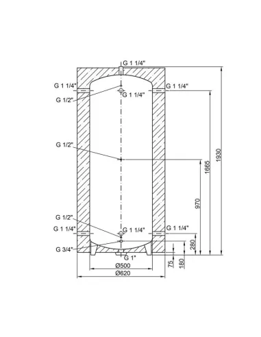 Теплоакумулятор Thermo Alliance TA-ТАМ-00 350, 326 л, із ізоляцією 60 мм - 2